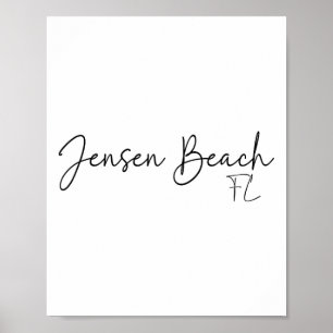 Jensen Beach Florida Ca Retro Poster