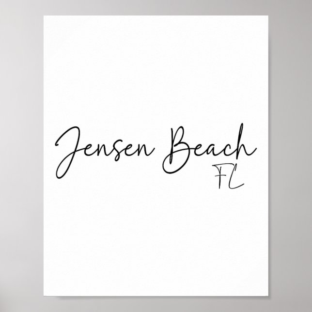 Jensen Beach Florida Ca Retro  Poster (Vorne)