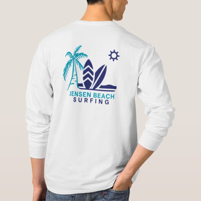 Jensen Beach Florida Surfing T - Shirt (Rückseite)