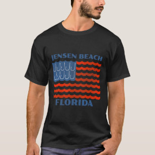 Jensen Beach Florida Vintage-Angeln Amerikanische T-Shirt