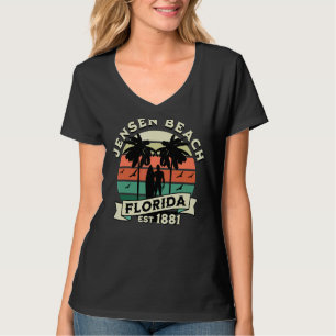 Jensen Florida Beach Surfing Sommerurlaub Vinta T-Shirt