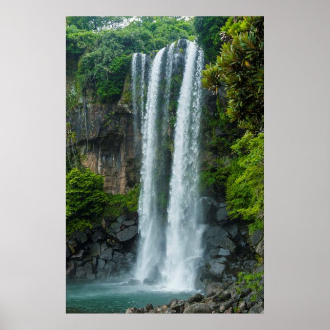 Jeongbang Wasserfall, Südkorea Poster (Vorne)