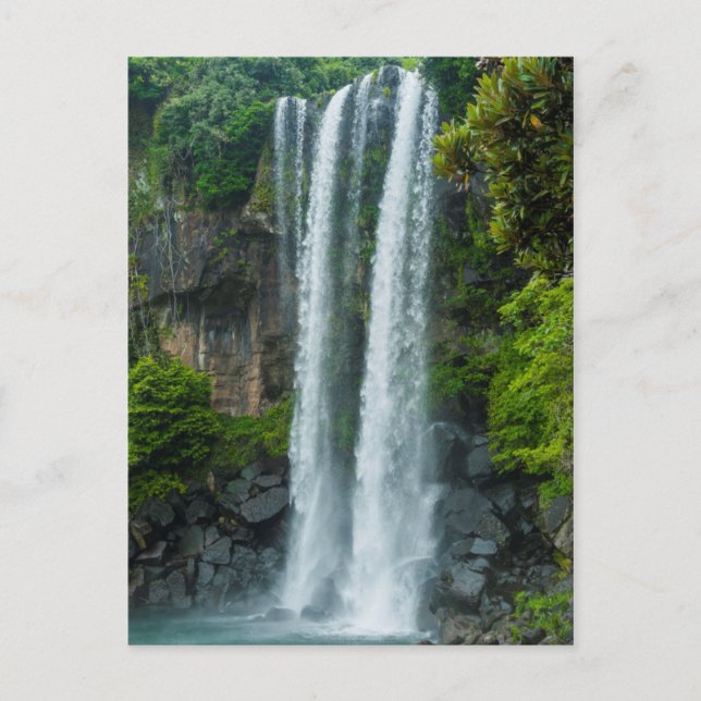 Jeongbang Wasserfall, Südkorea Postkarte (Vorderseite)