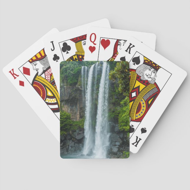 Jeongbang Wasserfall, Südkorea Spielkarten (Rückseite)