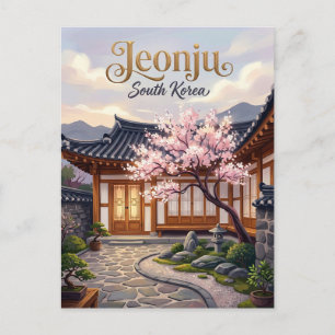Jeonju Hanok Dorf Südkorea Postkarte