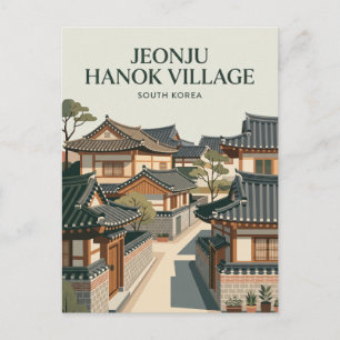 Jeonju Hanok Village Südkorea Postkarte