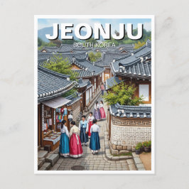 Jeonju Hanok Village Südkorea Postkarte