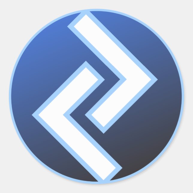 Jeran Jeraz Rune Runder Aufkleber (Vorderseite)