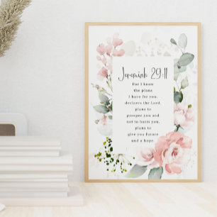 Jeremia 29,11, Bibelvers Poster