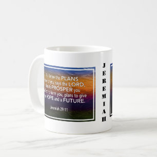 Jeremia 29:11   DENN ICH KENNE DIE PLÄNE Christlic Kaffeetasse