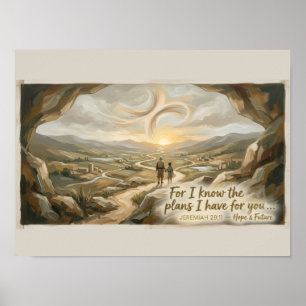 Jeremia 29:11 Schriftposter Christliche Wanddeko Poster