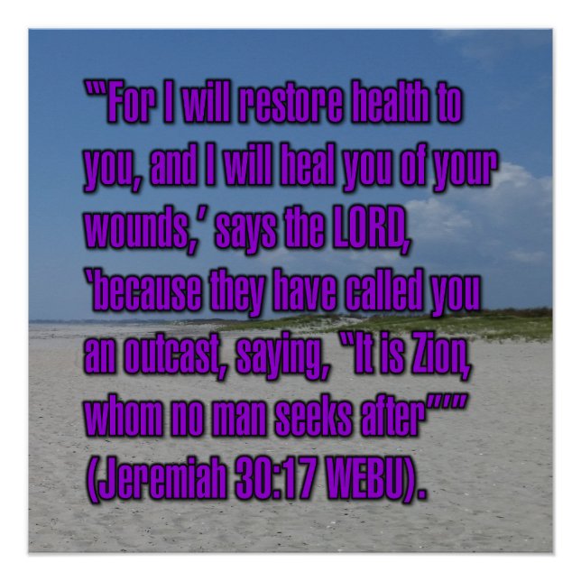 Jeremia 30:17 WEBU Poster (Vorderseite)