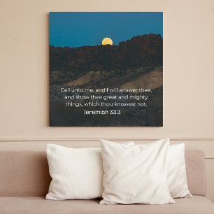 Jeremia 33:3 KJV Wandkunst – Bibeltext Poster