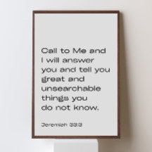 Jeremia 33:3 – Ruf mich an und ich werde dir antwo