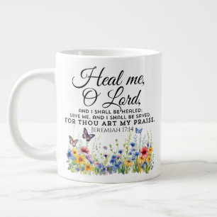 Jeremiah 17:14 Wildblumen zur Heilung der Bibel Jumbo-Tasse