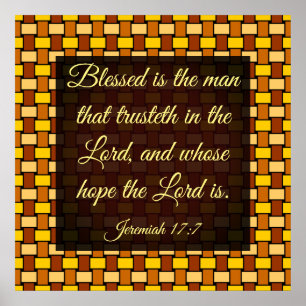 Jeremiah 17-7 Poster