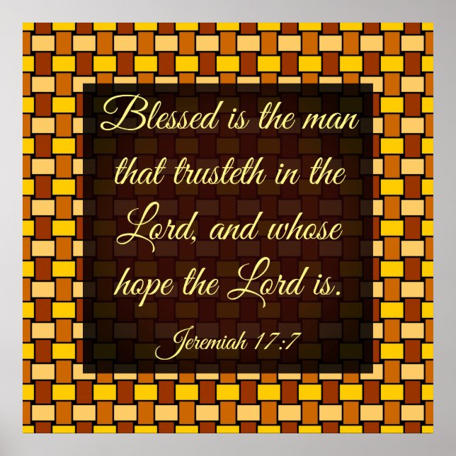 Jeremiah 17-7 Poster (Vorne)