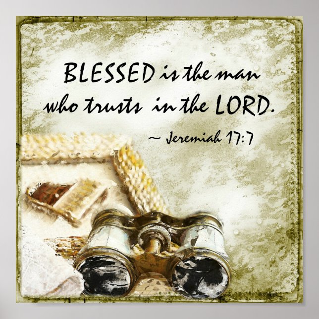 Jeremiah 17:7 Wunde the Man who trusts the Lord Poster (Vorne)