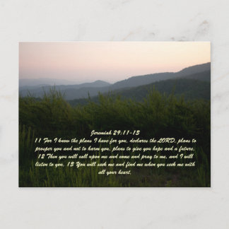 Jeremiah 29:11-13 postkarte