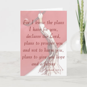 Jeremiah 29:11 Abschluss Card Karte