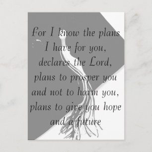 Jeremiah 29:11 Abschluss Postkarte