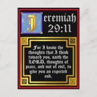 Jeremiah 29:11 Bibelangebot in beleuchteten golden