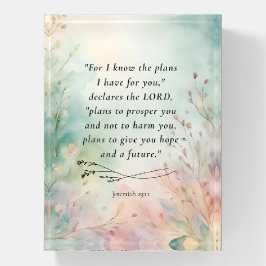 Jeremiah 29:11 Bibelverse-Bild Briefbeschwerer