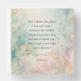 Jeremiah 29:11 Bibelverse-Bild Holzkisten Schild