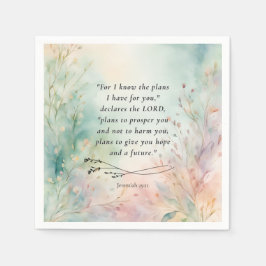 Jeremiah 29:11 Bibelverse-Bild Serviette