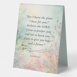 Jeremiah 29:11 Bibelverse-Bild Tischaufsteller