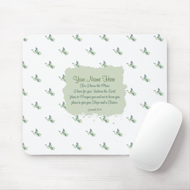 Jeremiah 29:11 Bibelverse personalisieren Mousepad (Mit Mouse)