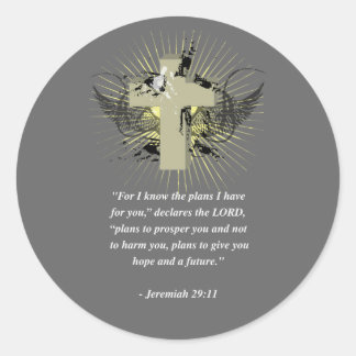 JEREMIAH 29:11 Bibelverse Runder Aufkleber