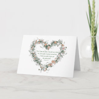 Jeremiah 29:11 Blume Herzkarte Karte