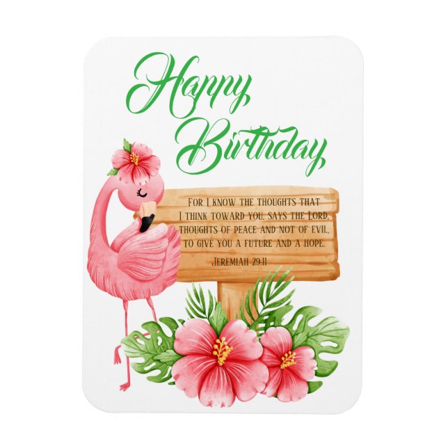 Jeremiah 29:11 Christian Birthday Wishes Magnet (Vertikal)