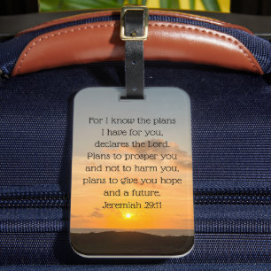 Jeremiah 29:11 Christlich Gepäckanhänger