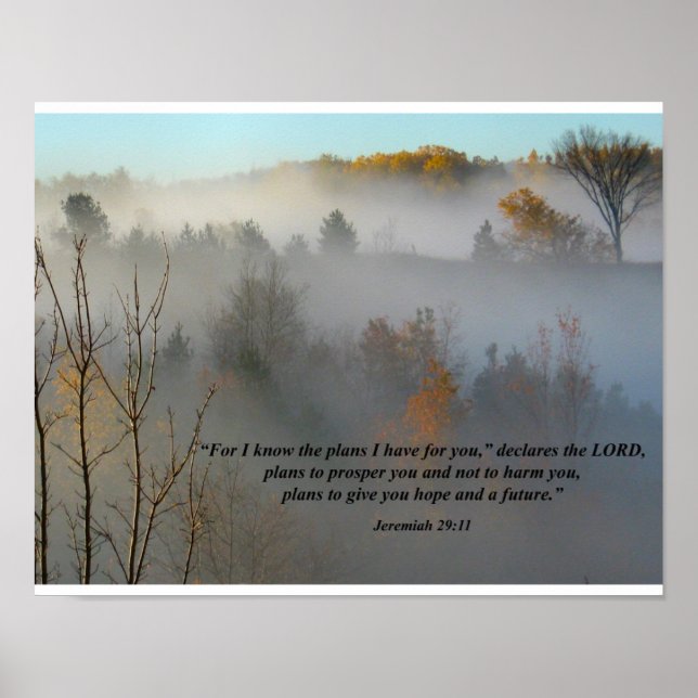 Jeremiah 29:11 Christliches Poster (Vorne)