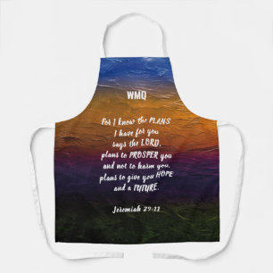 Jeremiah 29:11   DA ICH DIE PLÄNE KENNE   Monogram Schürze