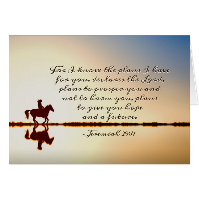 Jeremiah 29:11 Denn ich kenne die Pläne, die ich h (Vorderseite (Horizontal))