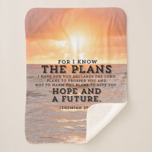 Jeremiah 29:11 Denn ich kenne die Pläne Sunrise Sherpadecke
