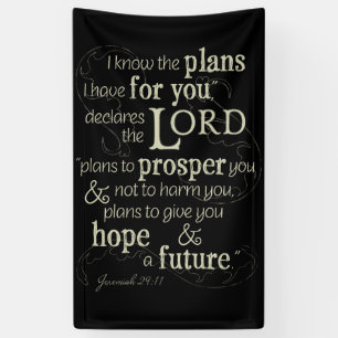 Jeremiah 29:11 Ermutigende Bibelverse Banner