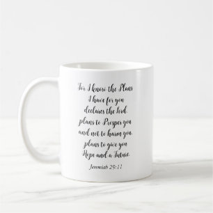 Jeremiah 29:11 Floralpersonalize Kaffeetasse