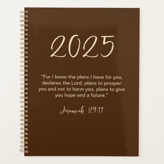 Jeremiah 29:11 Ich kenne den Planer für 2025 (Vorderseite)