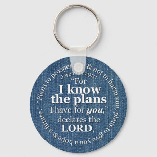 Jeremiah 29:11 Ich kenne die Pläne Bibel Verse Den Schlüsselanhänger