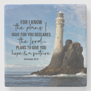 Jeremiah 29:11 Ich kenne die Pläne, die ich für Si Steinuntersetzer