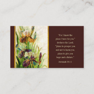 Jeremiah 29:11 Ich kenne die Pläne, die ich für Si Visitenkarte
