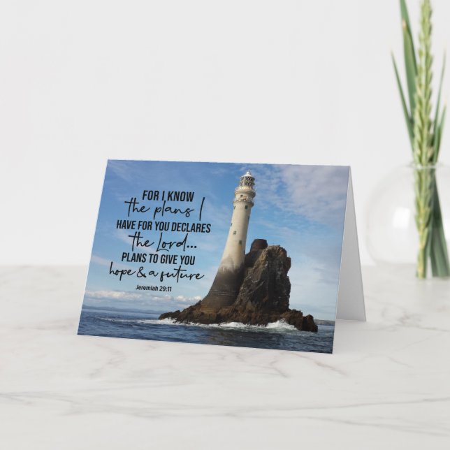 Jeremiah 29:11 Ich kenne meine Pläne für Sie Karte (Vorderseite)