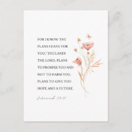 Jeremiah 29:11 Ich kenne meine Pläne für Sie Postkarte