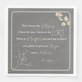Jeremiah 29:11 Inspirational Bible Verse Serviette