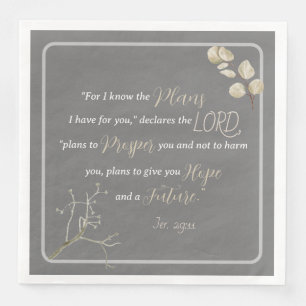 Jeremiah 29:11 Inspirational Bible Verse Serviette