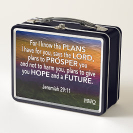 JEREMIAH 29:11 Inspirational Christian Metall Brotdose